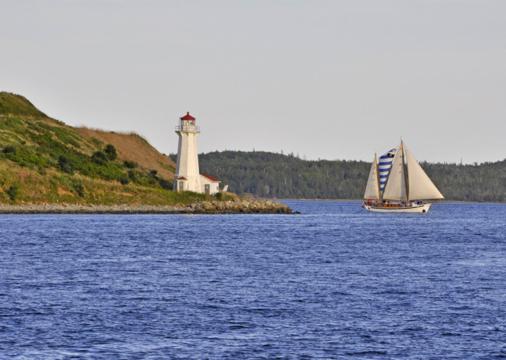 voilier-approchant-phare-nouvelle-ecosse-canada